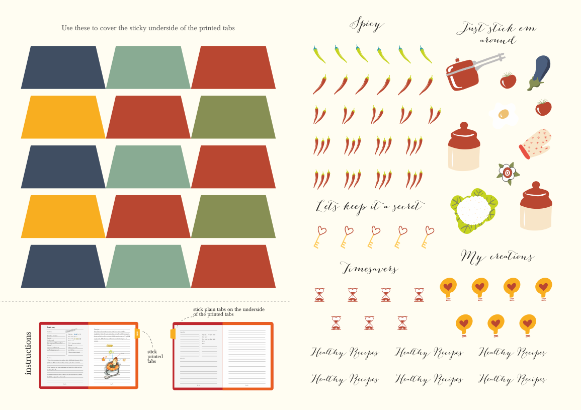 Recipe Journal Stickers